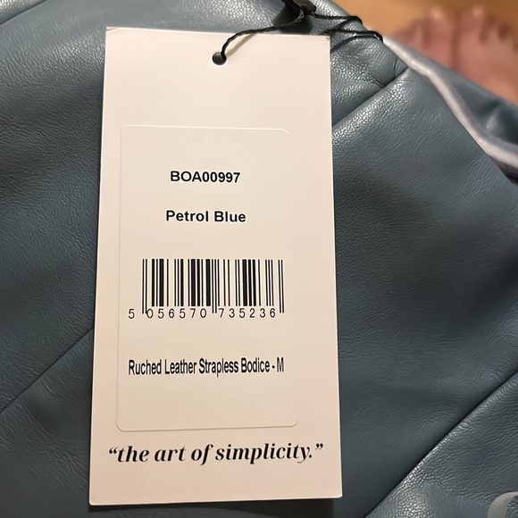 Because of Alice (boa.) Vegan Leather Bodice NWT - Picture 6 of 6